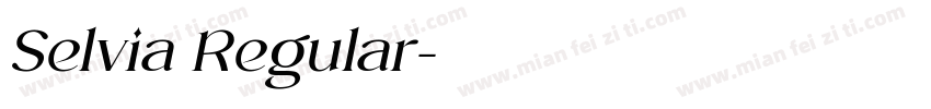 Selvia Regular字体转换